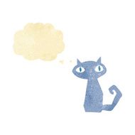 cartoon cat with thought bubble N2