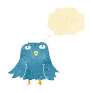 cartoon owl with thought bubble N3