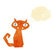 cartoon cat with thought bubble N3