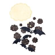 cartoon vampire bats with thought bubble