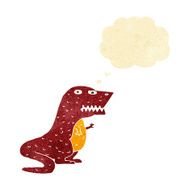 cartoon dinosaur with thought bubble N3