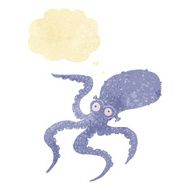 cartoon octopus with thought bubble N3