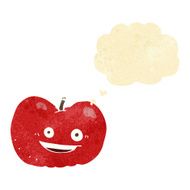 cartoon apple with thought bubble N5