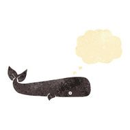 cartoon whale with thought bubble N4