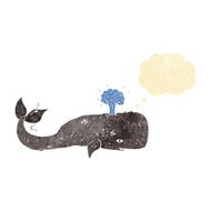 cartoon whale with thought bubble N5