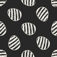 Easter egg doodle seamless pattern background N5