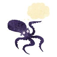 cartoon octopus with thought bubble N4