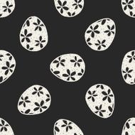 Easter egg doodle seamless pattern background N6