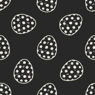 Easter egg doodle seamless pattern background N7