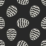 Easter egg doodle seamless pattern background N8