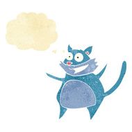 funny cartoon cat with thought bubble N2