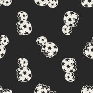 Easter egg doodle seamless pattern background N11