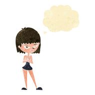 cartoon angry woman with thought bubble N3