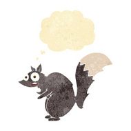 funny startled squirrel cartoon with thought bubble N2