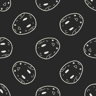 Easter egg doodle seamless pattern background N14