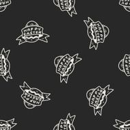 Easter egg doodle seamless pattern background N16