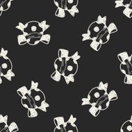Easter egg doodle seamless pattern background N19