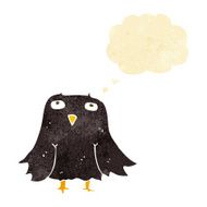 cartoon owl with thought bubble N4