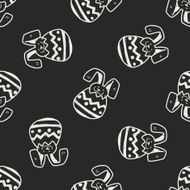 Easter egg doodle seamless pattern background N20