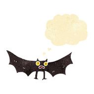 cartoon bat with thought bubble N3