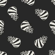 Easter egg doodle seamless pattern background N22