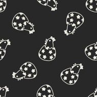 Easter egg doodle seamless pattern background N23