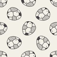 Easter egg doodle seamless pattern background N24