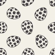 Easter egg doodle seamless pattern background N27