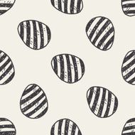 Easter egg doodle seamless pattern background N28