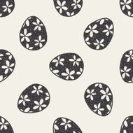 Easter egg doodle seamless pattern background N29