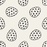 Easter egg doodle seamless pattern background N30