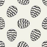 Easter egg doodle seamless pattern background N31