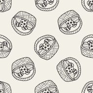 Easter egg doodle seamless pattern background N33
