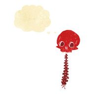 spooky cartoon sull and spine with thought bubble N2