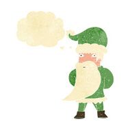 cartoon santa claus with thought bubble N11