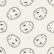 Easter egg doodle seamless pattern background N37