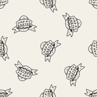 Easter egg doodle seamless pattern background N39
