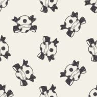 Easter egg doodle seamless pattern background N42