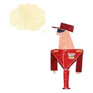 cartoon guard with thought bubble N2