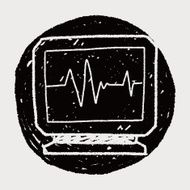 ECG doodle drawing N7