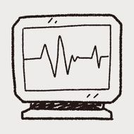 ECG doodle drawing N8
