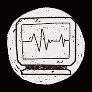 ECG doodle drawing N10