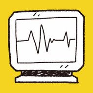 ECG doodle drawing N11