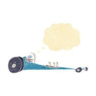 cartoon drag racer with thought bubble