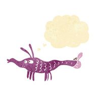 cartoon shrimp with thought bubble N2