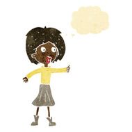 cartoon woman with thought bubble N5