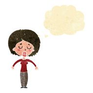 cartoon woman with closed eyes thought bubble N2