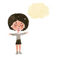 cartoon pointing woman with thought bubble N2