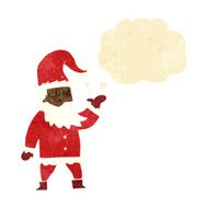 cartoon santa claus with thought bubble N12