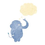 cartoon funny elephant with thought bubble N3